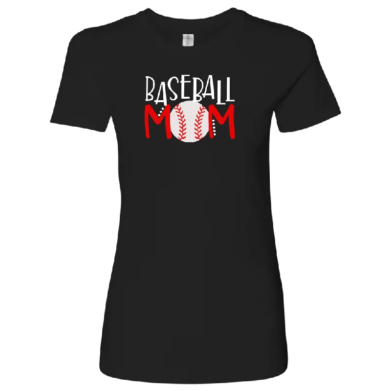 plain brown T-shirts -BASEBALL MOM Women's T-Shirt