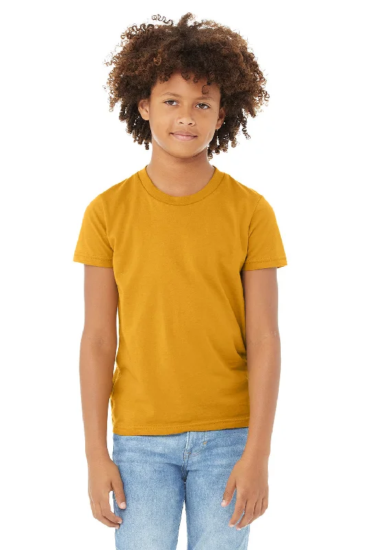 classic red T-shirts -Bella + Canvas Youth Jersey Short Sleeve Crewneck T-Shirt - Mustard Yellow