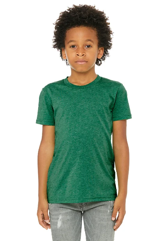 eco-friendly white T-shirts -Bella + Canvas Youth Short Sleeve Crewneck T-Shirt - Kelly Green