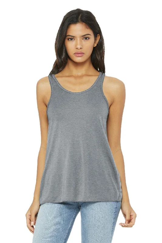 crew-neck beige T-shirts -BELLA+CANVAS Women's Flowy Racerback Tank. BC8800