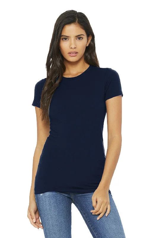 crew-neck grey T-shirts -Bella + Canvas Womens The Favorite Short Sleeve Crewneck T-Shirt - Navy Blue