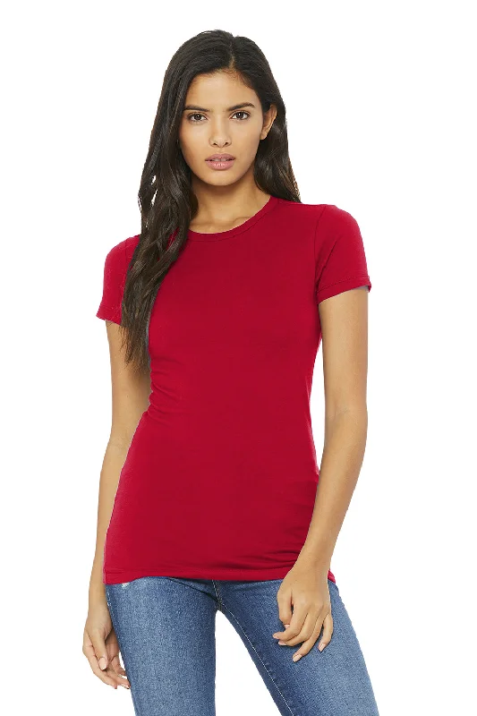 trendy brown T-shirts -Bella + Canvas Womens The Favorite Short Sleeve Crewneck T-Shirt - Red