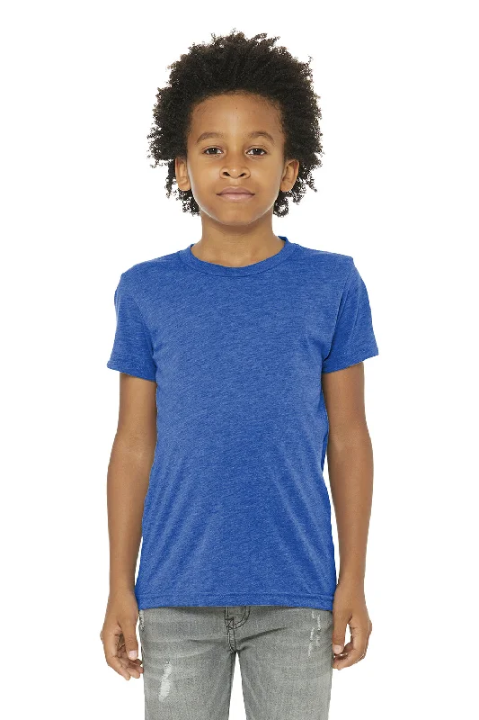 organic pink T-shirts -Bella + Canvas Youth Short Sleeve Crewneck T-Shirt - True Royal Blue