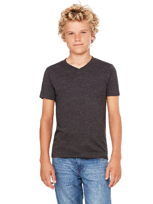 trendy indigo T-shirts -Bella+Canvas Youth V-Neck T-Shirt