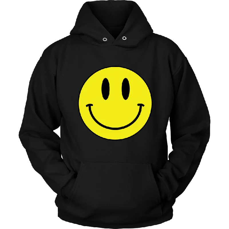 organic teal T-shirts -BIG SMILEY FACE EMOJI Unisex HOODIE