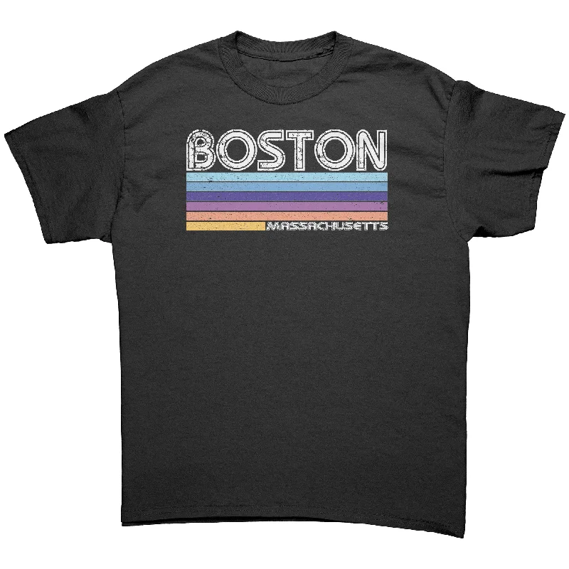 plus-size red T-shirts -BOSTON, MASSACHUSETTS Retro 70’s 80’s Look Unisex T-SHIRT