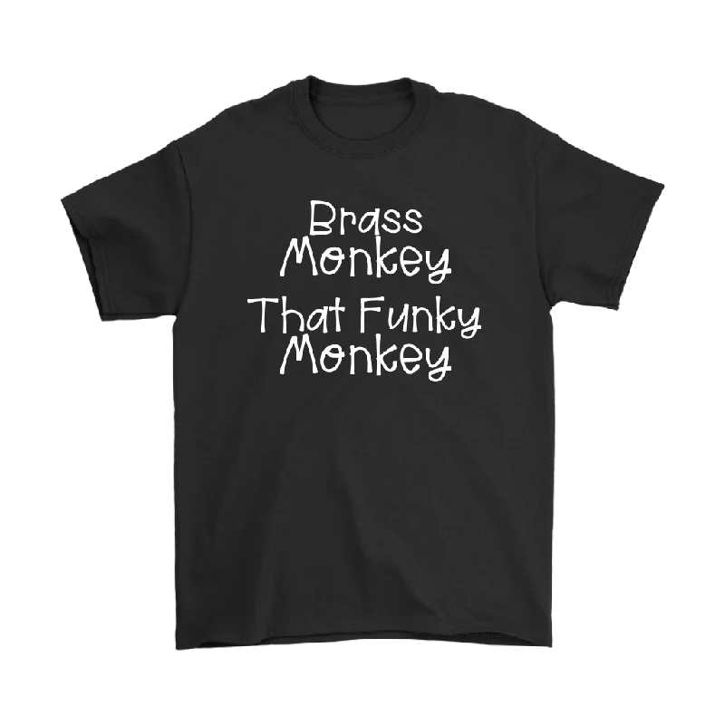 minimalist grey T-shirts -Brass Monkey, That Funky Monkey Unisex T-Shirt