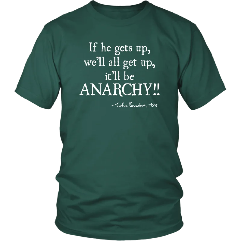 travel grey T-shirts -Breakfast Club ANARCHY Quote Unisex short sleeve T-Shirt