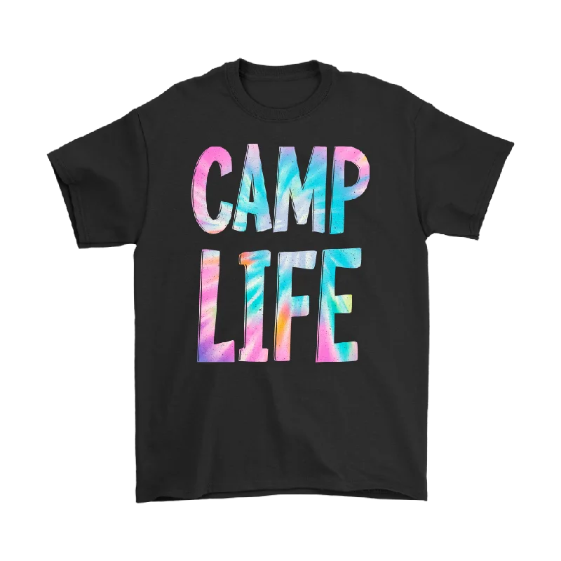 funny white T-shirts -CAMP LIFE Tie Dye Look Unisex T-Shirt