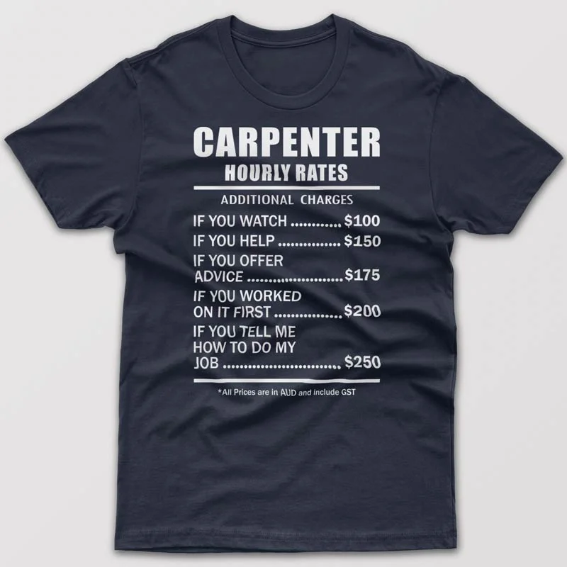 distressed pink T-shirts -Carpenter Hourly Rates - T-shirt