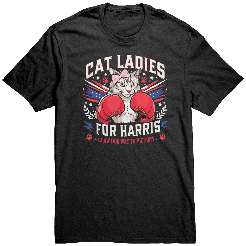 vintage teal T-shirts -CAT LADIES For HARRIS 2024 Unisex T-Shirt