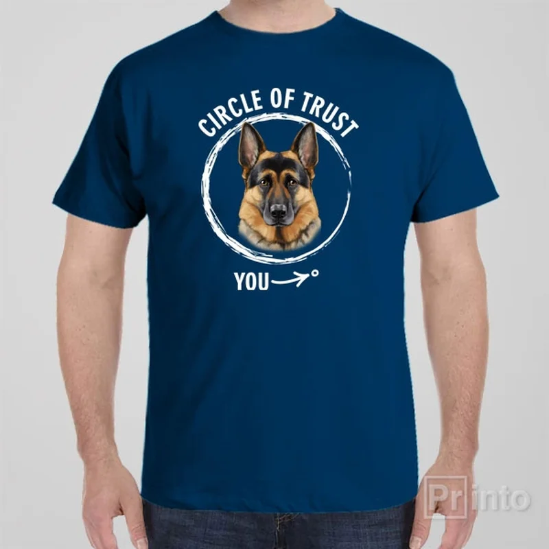 lightweight brown T-shirts -Circle of trust (German Shepherd) - T-shirt