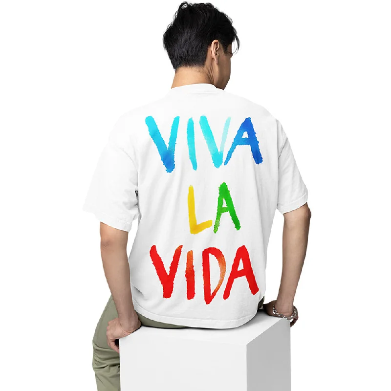 moisture-wicking grey T-shirts -Coldplay Oversized T shirt - Viva La Vida