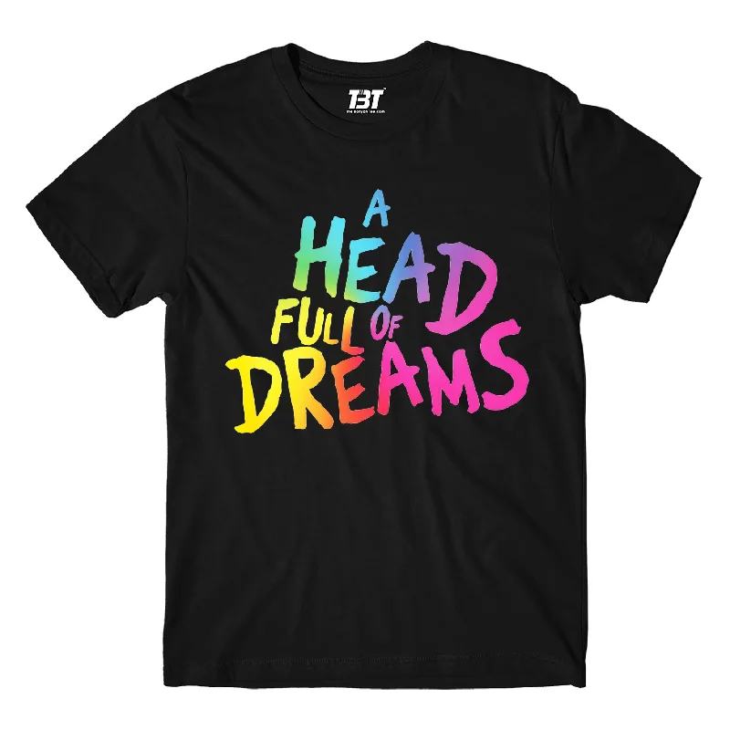 durable white T-shirts -Coldplay T shirt - A Head Full Of Dreams