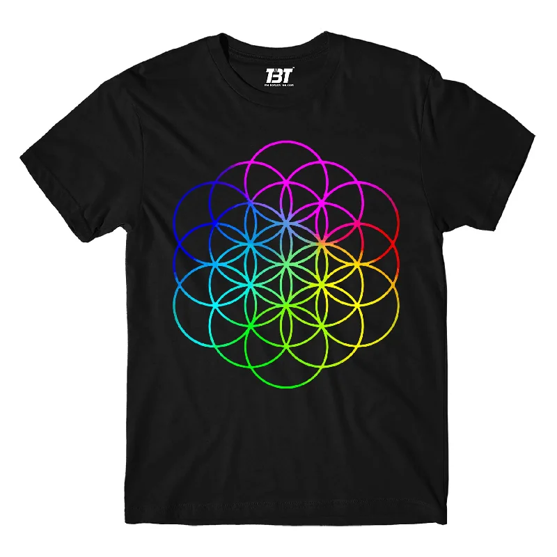 floral pink T-shirts -Coldplay T shirt - Flower Of Life