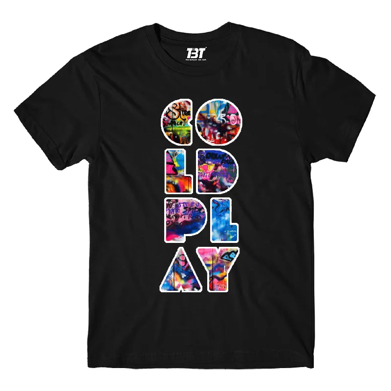 breathable maroon T-shirts -Coldplay T shirt - Graffiti Art