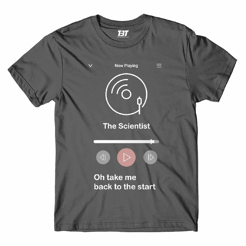 stylish beige T-shirts -Coldplay T shirt - The Scientist