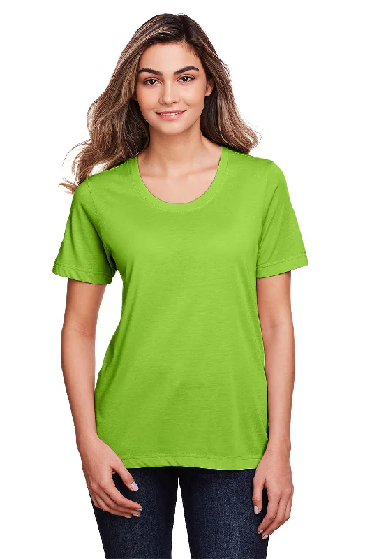 party brown T-shirts -Core 365 Womens Fusion ChromaSoft Performance Moisture Wicking Short Sleeve Scoop Neck T-Shirt - Acid Green