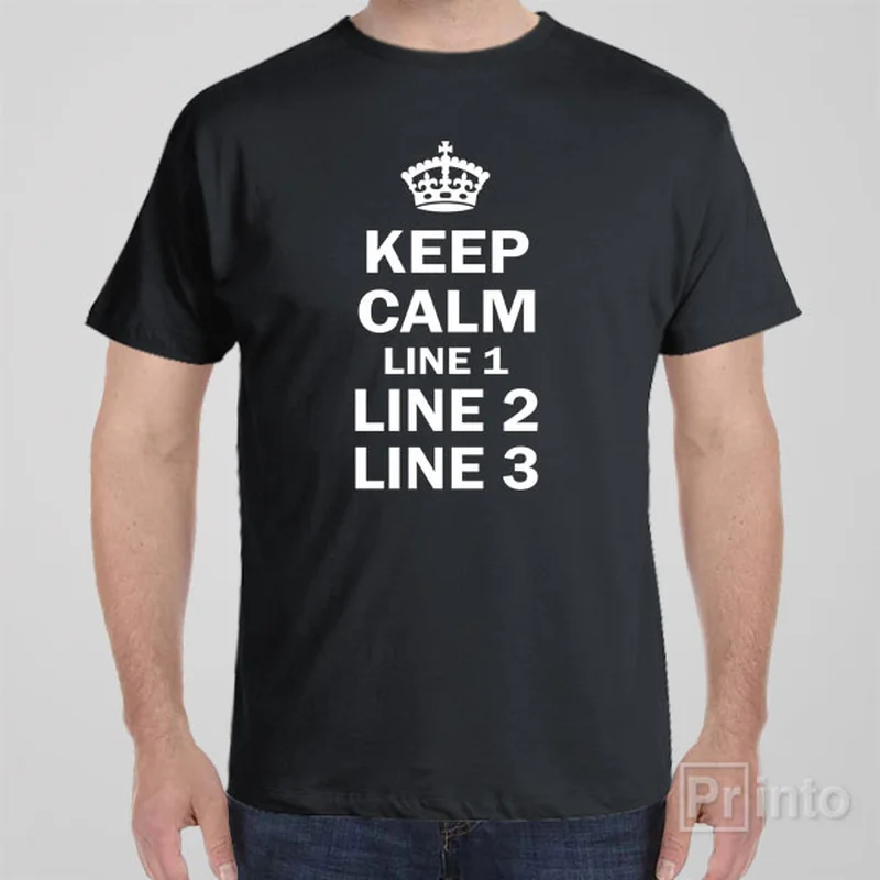 festival beige T-shirts -Custom T-shirt - Keep calm and YOUR TEXT