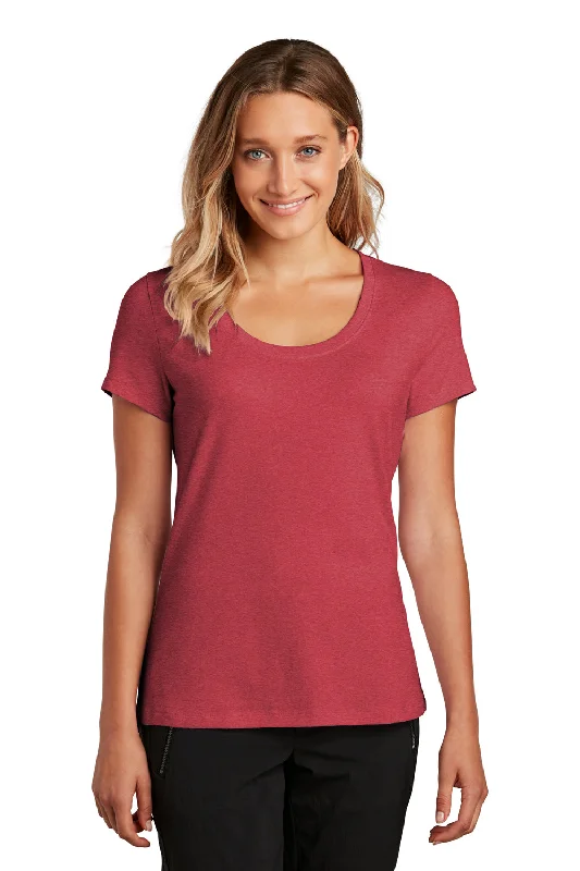 women’s pink T-shirts -District Womens Flex Short Sleeve Scoop Neck T-Shirt - Heather Red