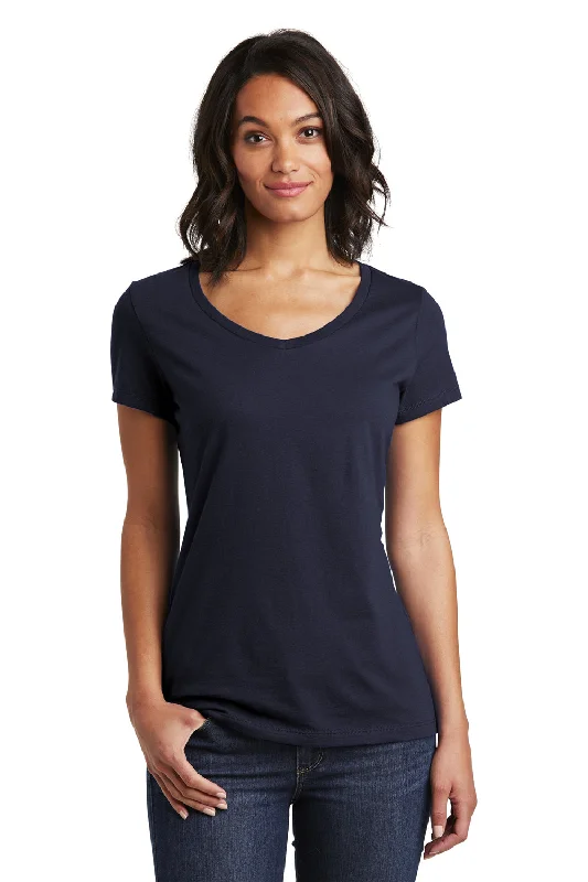 soft black T-shirts -District Womens Very Important Short Sleeve V-Neck T-Shirt - New Navy Blue