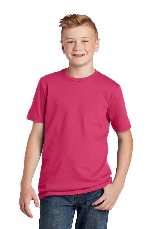 organic teal T-shirts -District Youth Very Important Short Sleeve Crewneck T-Shirt - Flush Pink