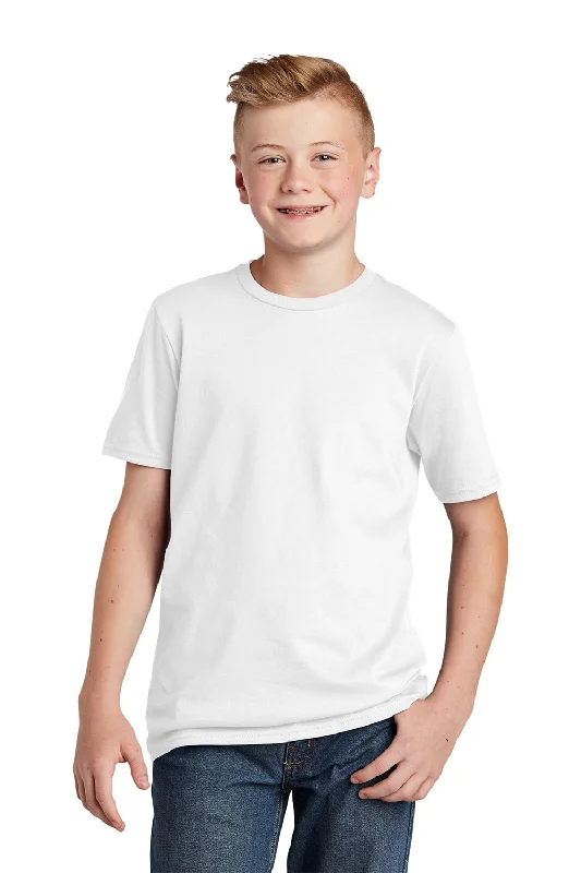 custom black T-shirts -District Youth Very Important Short Sleeve Crewneck T-Shirt - White