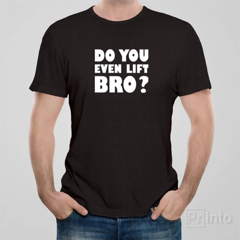 lightweight brown T-shirts -Do you even lift bro? - T-shirt