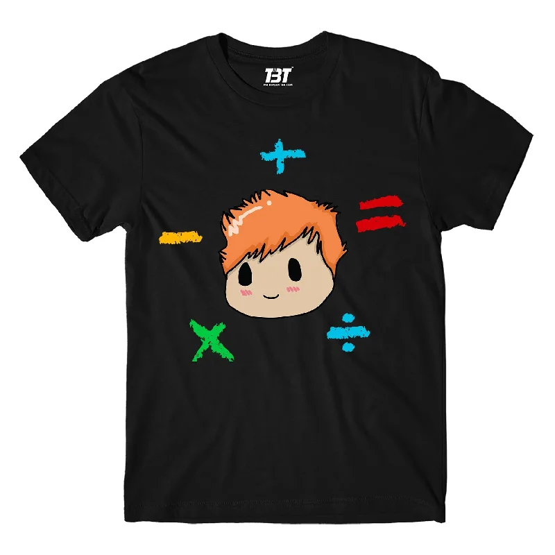 plus-size grey T-shirts -Ed Sheeran T shirt - The Album Math