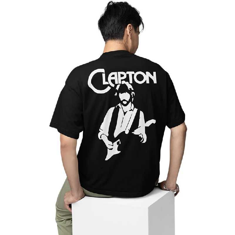 short-sleeve grey T-shirts -Eric Clapton Oversized T shirt - Clapton