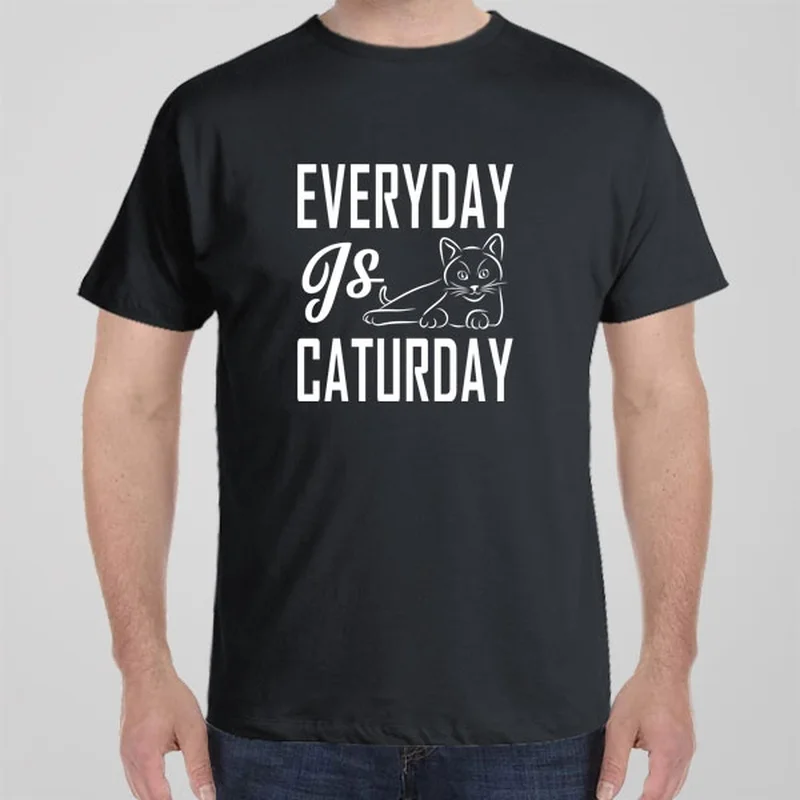 summer indigo T-shirts -Everyday is Caturday - T-shirt