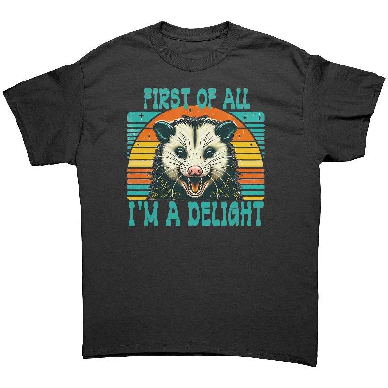 lightweight green T-shirts -FIRST OF ALL I'M A DELIGHT Gildan Brand Unisex T-Shirt