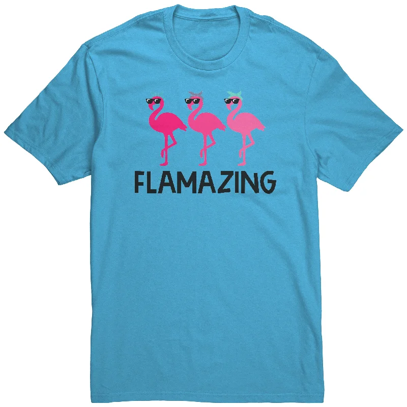 bold maroon T-shirts -FLAMAZING Cool Sunglasses FLAMINGOES Unisex T-Shirt