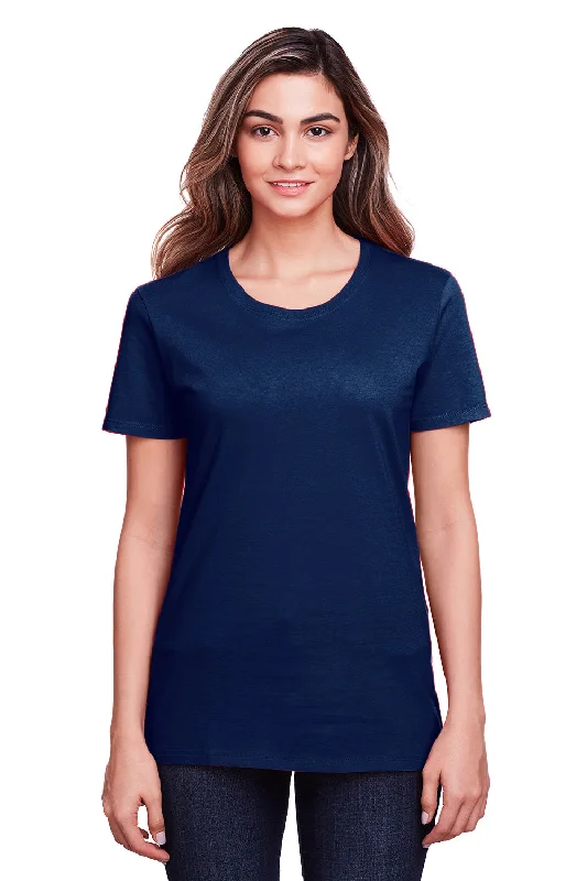 moisture-wicking grey T-shirts -Fruit Of The Loom Womens Iconic Short Sleeve Crewneck T-Shirt - Navy Blue