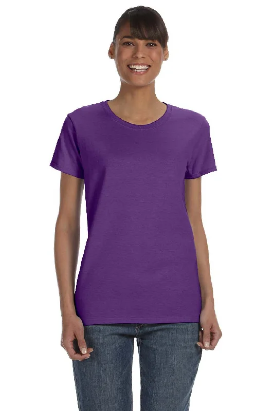 distressed blue T-shirts -Gildan Womens Short Sleeve Crewneck T-Shirt - Purple