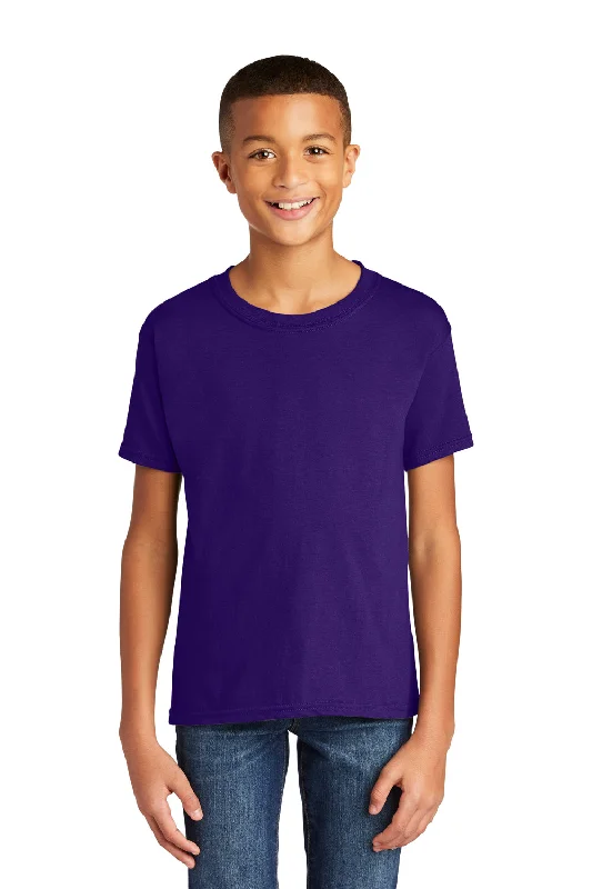 striped red T-shirts -Gildan Youth Softstyle Short Sleeve Crewneck T-Shirt - Purple