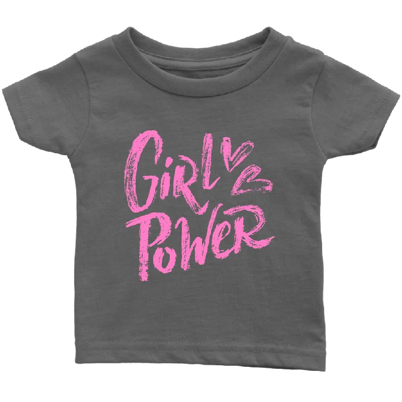 eco-friendly purple T-shirts -GIRL POWER Snap Infant T-Shirt