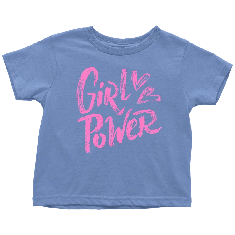 urban white T-shirts -GIRL POWER Snap Toddler T-Shirt