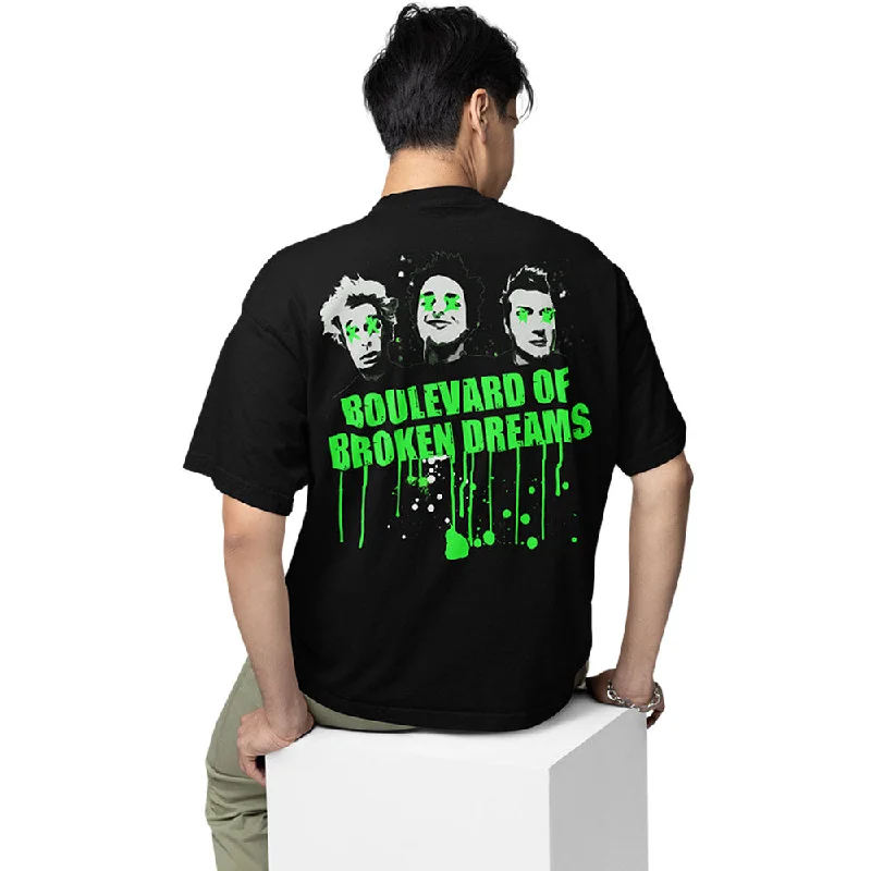 holiday pink T-shirts -Green Day Oversized T shirt - Boulevard Of Broken Dreams