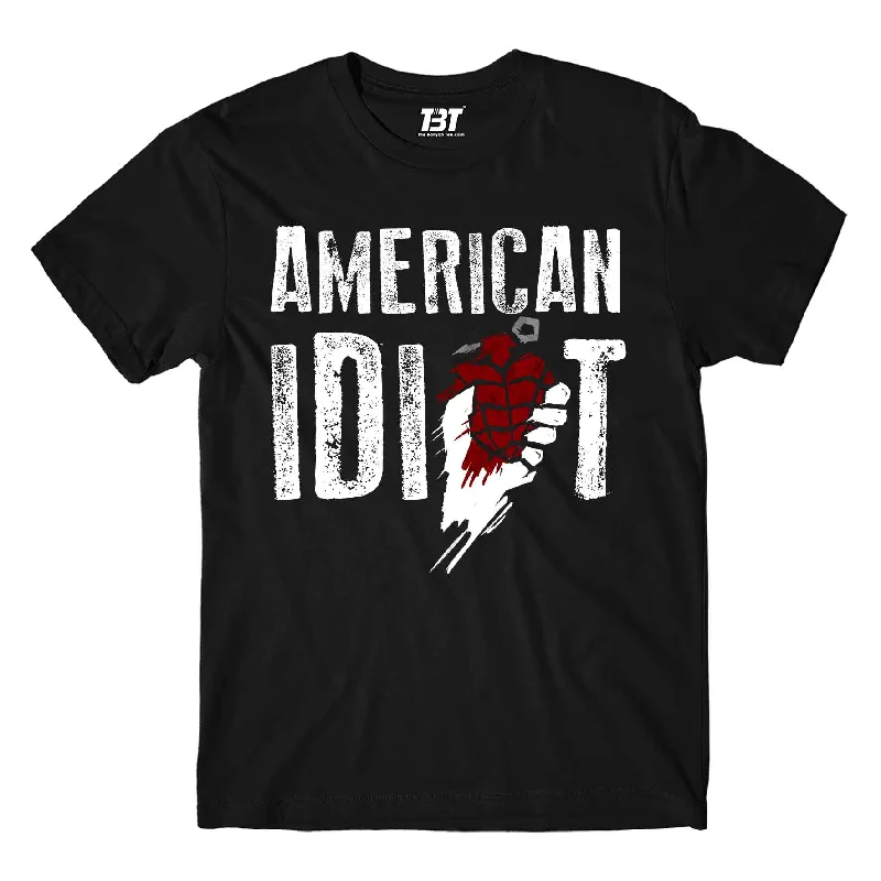 eco-friendly white T-shirts -Green Day T shirt - American Idiot