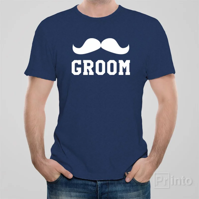 stylish indigo T-shirts -GROOM - Moustache