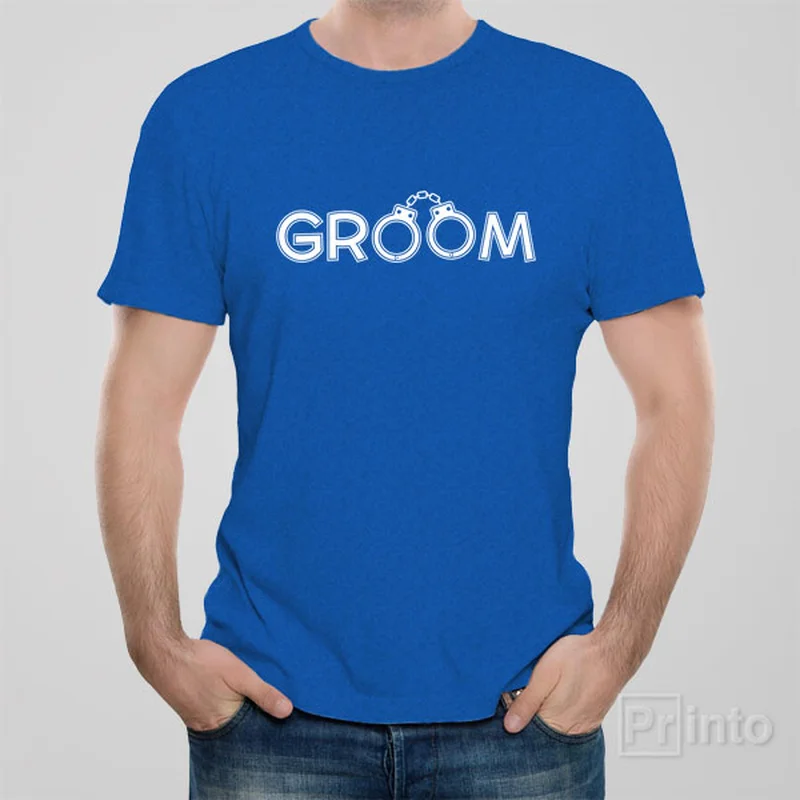 trendy brown T-shirts -GROOM