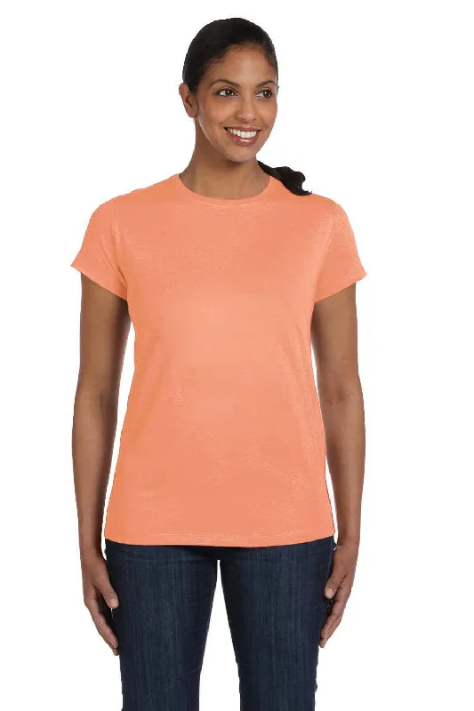 pocket orange T-shirts -Hanes Womens ComfortSoft Short Sleeve Crewneck T-Shirt - Candy Orange - Closeout