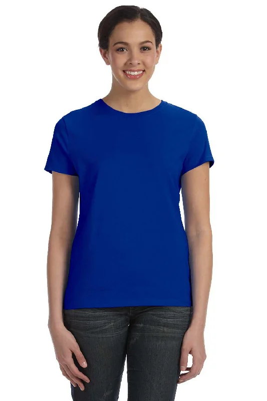 blue long-sleeve T-shirts -Hanes Womens Nano-T Short Sleeve Crewneck T-Shirt - Deep Royal Blue