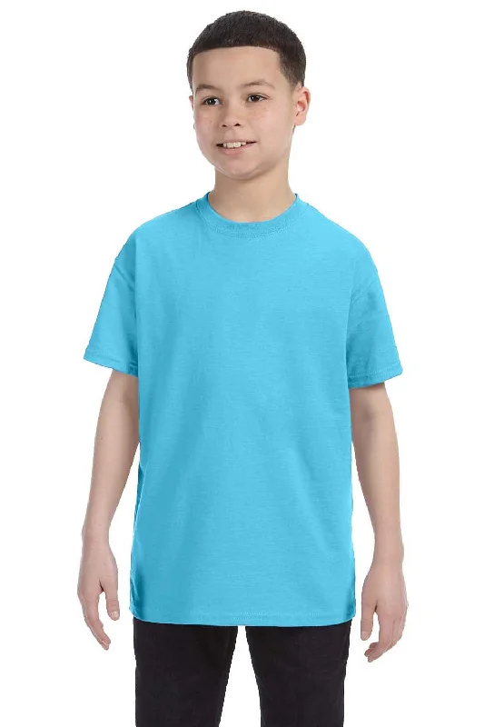 holiday blue T-shirts -Hanes Youth ComfortSoft Short Sleeve Crewneck T-Shirt - Blue Horizon