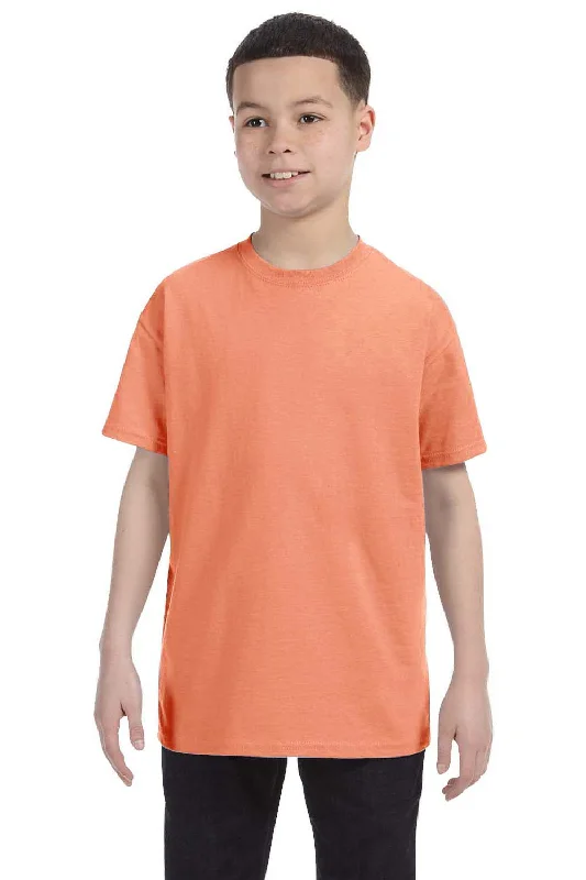 winter yellow T-shirts -Hanes Youth ComfortSoft Short Sleeve Crewneck T-Shirt - Candy Orange