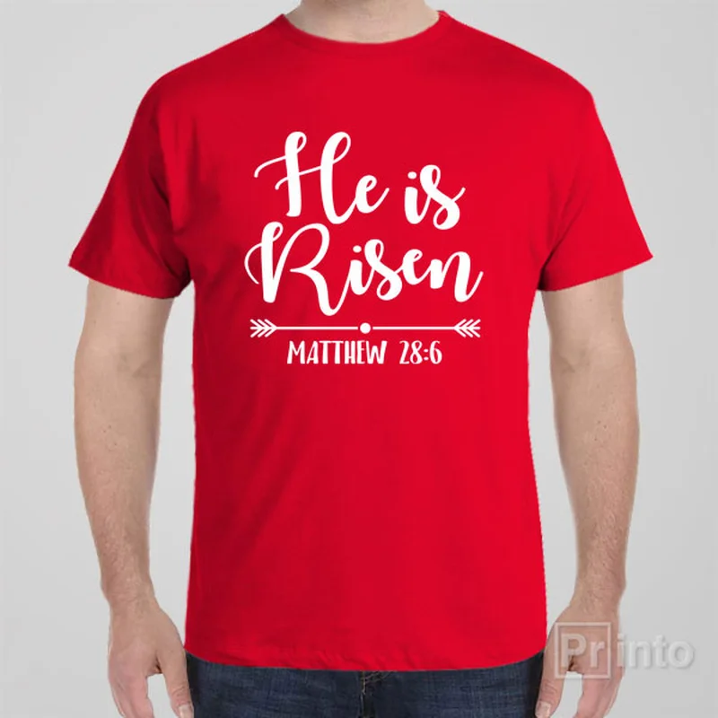 tie-dye beige T-shirts -He is Risen - T-shirt