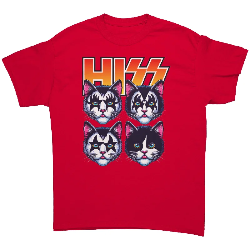 travel black T-shirts -HISS Cat Faces like KISS Unisex T-Shirt