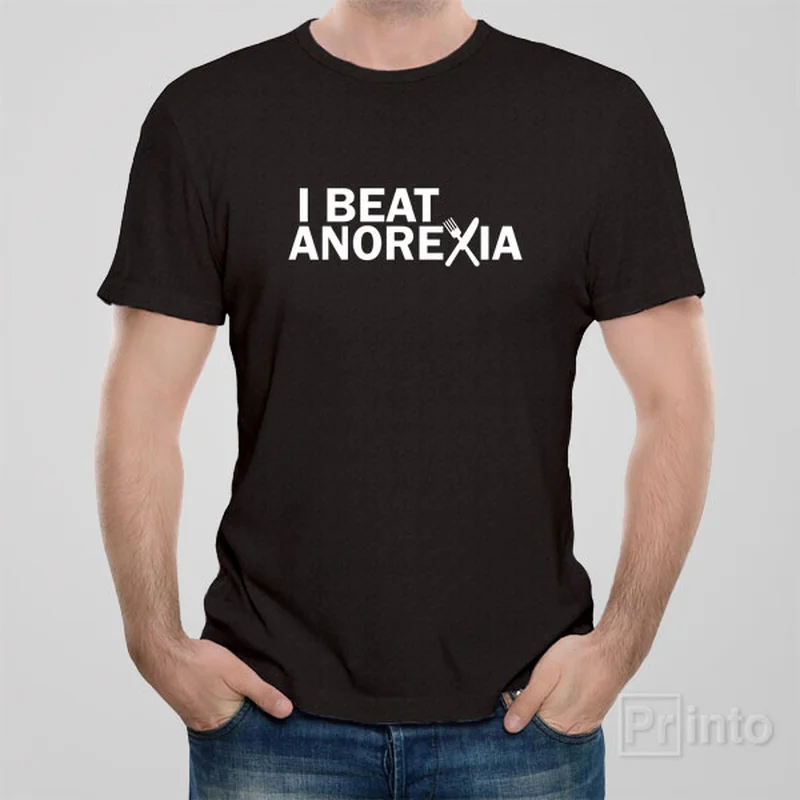 women’s maroon T-shirts -I beat anorexia - T-shirt