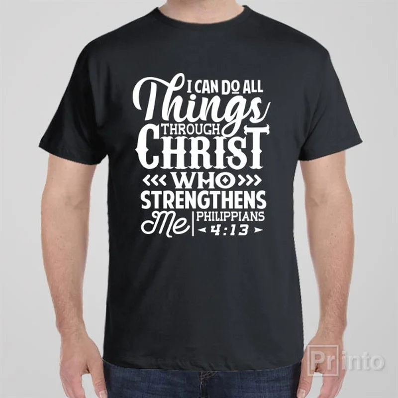 plus-size orange T-shirts -I can do all things through Christ - T-shirt